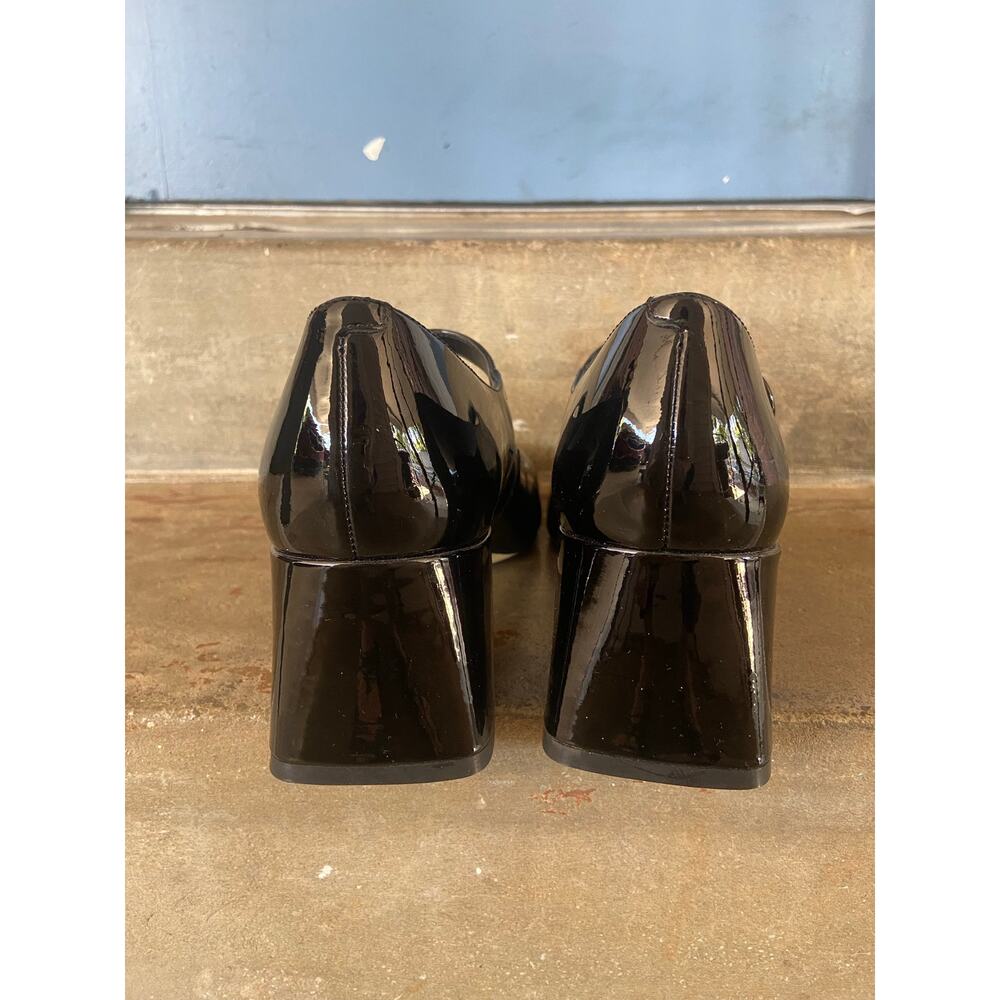 Marc Fisher black patent block heel mary jane style pump - Picture 7 of 8